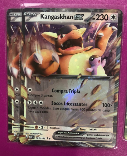 2x Kangaskan Ex (115/165) Pokémon Tcg Coleção 151